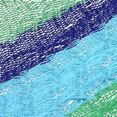 Alternate image for Fair Trade Mexican Cotton Striped Mayan Hammock Double Ocean Dreams