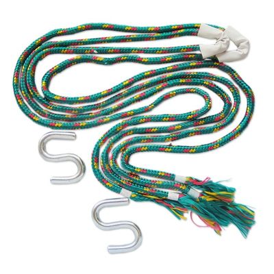 Alternate image for Fair Trade Mexican Cotton Striped Mayan Hammock Double Ocean Dreams