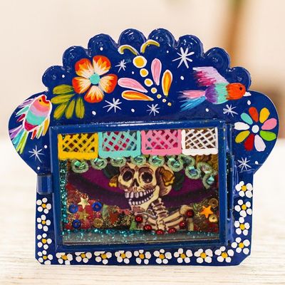 Alternate image for Hand Painted Catrina Metal Wall Art Showy Catrina
