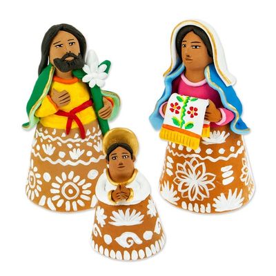 Alternate image for Handcrafted Ceramic Nativity Scene Bells 11 pieces Nativity Scene Bells