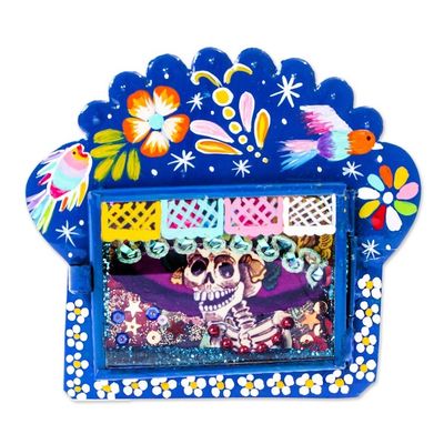 Alternate image for Hand Painted Catrina Metal Wall Art Showy Catrina