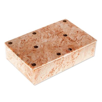 Alternate image for Light Rose Marble 28-Piece Domino Set Mexico Pink Domino