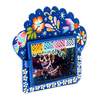 Alternate image for Hand Painted Catrina Metal Wall Art Showy Catrina