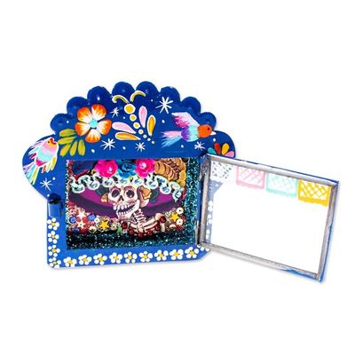 Alternate image for Hand Painted Catrina Metal Wall Art Showy Catrina