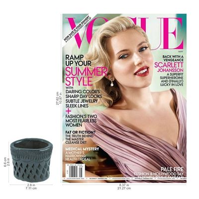 Alternate image for Barro Negro Black Ceramic Mini Flower Pot Handmade in Mexico Oval Diamonds