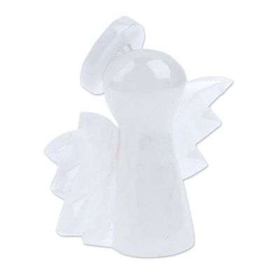 Alternate image for Onyx Sculpture of Angel Handcrafted in Mexico Precious Heaven