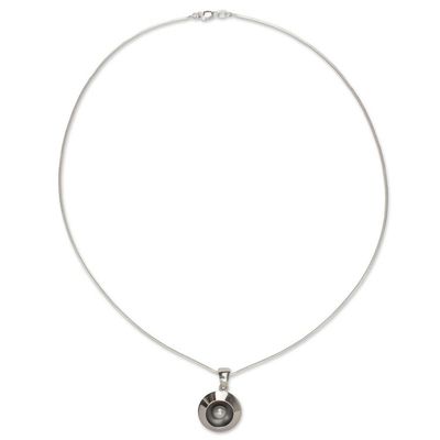 Alternate image for Taxco Silver Necklace with Cultured Pearl Moon Intrigue