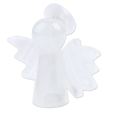 Alternate image for Onyx Sculpture of Angel Handcrafted in Mexico Precious Heaven