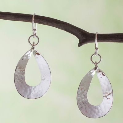 Alternate image for Artisan Crafted Sterling Silver Earrings Taxco Modern