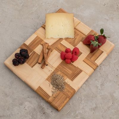 Alternate image for Wood Mosaic Cutting Board Puzzle