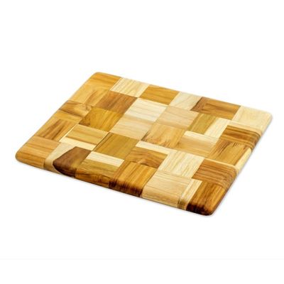 Alternate image for Wood Mosaic Cutting Board Puzzle