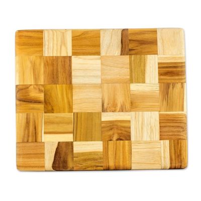 Alternate image for Wood Mosaic Cutting Board Puzzle