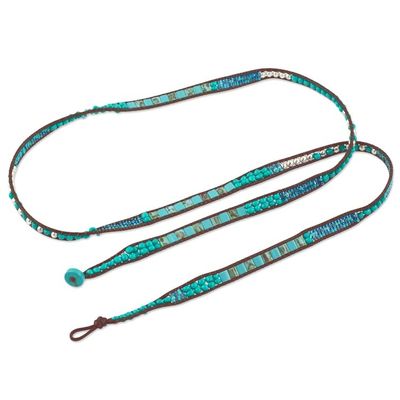 Alternate image for Soothing Teal Wrap Bracelet Crafted by Artisan Group Soothing Teal
