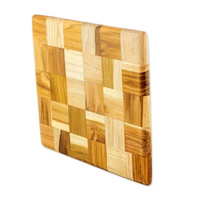 Alternate image for Wood Mosaic Cutting Board Puzzle