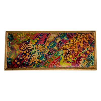 Alternate image for Huichol Theme Decoupage Jewelry Box with Mirror Huichol Fiesta