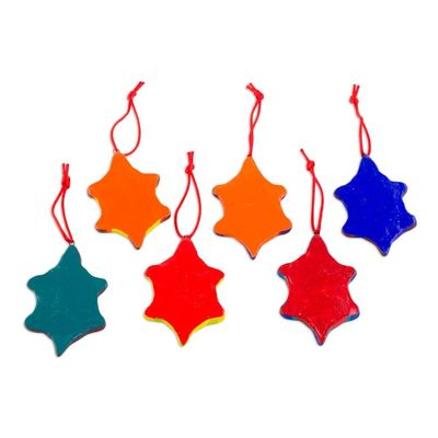 Alternate image for Handcrafted Guatemalan Ceramic Turtle Ornaments Set of 6 Tropical Turtles