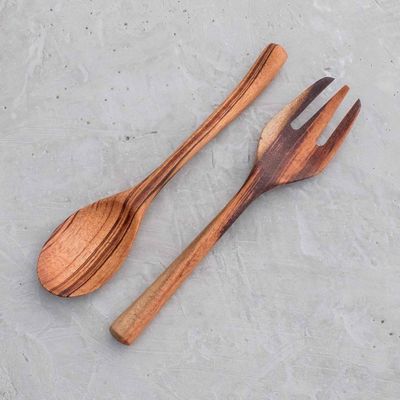 Alternate image for Food Safe Wood Salad Servers Pair At the Table
