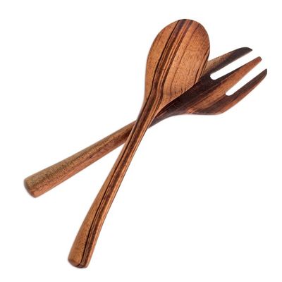 Alternate image for Food Safe Wood Salad Servers Pair At the Table