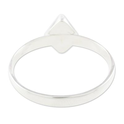 Alternate image for Green Rhombus Jade Single Stone Ring from Guatemala Love Rhombus in Green