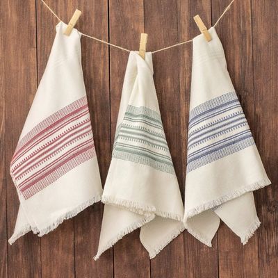 Alternate image for Multicolor 100 Cotton Dishtowels Set of 3 Village Fiesta