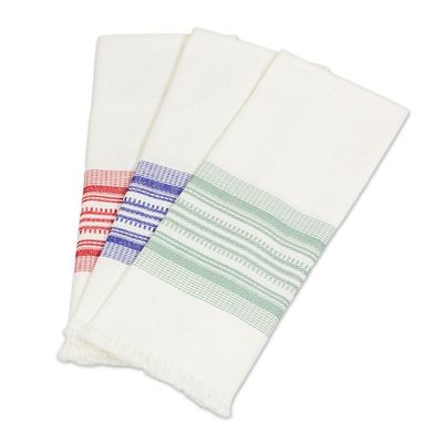 Alternate image for Multicolor 100 Cotton Dishtowels Set of 3 Village Fiesta
