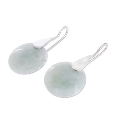 Alternate image for Fair Trade Silver 925 and Green Jade Handcrafted Earrings Otomi Forest Princess