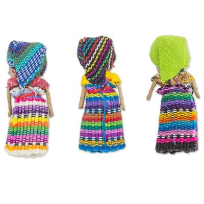 Alternate image for Set of 100 Guatemalan Worry Dolls with Pouch in 100 Cotton The Worry Doll Clan