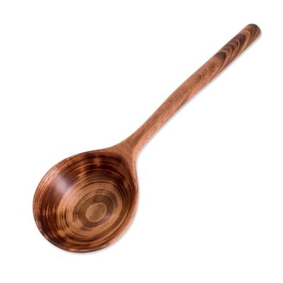 Alternate image for Handmade Jobillo Wood Serving Spoon from Guatemala Familiar Flavor