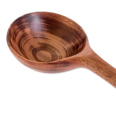 Alternate image for Handmade Jobillo Wood Serving Spoon from Guatemala Familiar Flavor