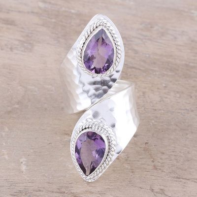 Alternate image for Six-Carat Amethyst Wrap Ring from India Lilac Cheer