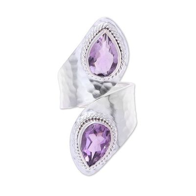 Alternate image for Six-Carat Amethyst Wrap Ring from India Lilac Cheer
