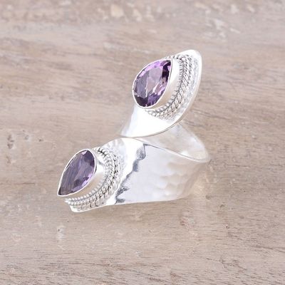 Alternate image for Six-Carat Amethyst Wrap Ring from India Lilac Cheer