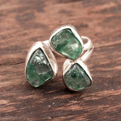 Alternate image for Wrap-Style Apatite Nugget Cocktail Ring from India Harmonious Wood