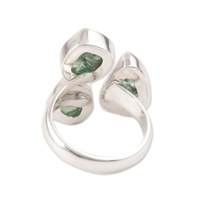 Alternate image for Wrap-Style Apatite Nugget Cocktail Ring from India Harmonious Wood