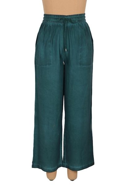 Alternate image for Green Viscose Twill Pants from India Simple Style in Green