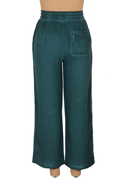 Alternate image for Green Viscose Twill Pants from India Simple Style in Green