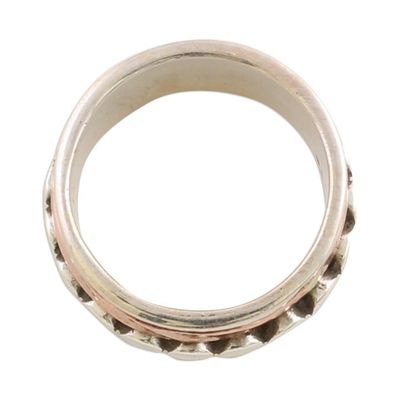 Alternate image for Sterling Silver Copper and Brass Spinner Ring from India Paved Road
