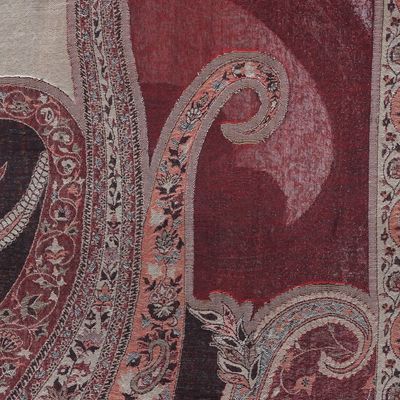Alternate image for Indian Jamawar Wool Shawl with Paisley Motifs Himalayan Heirloom