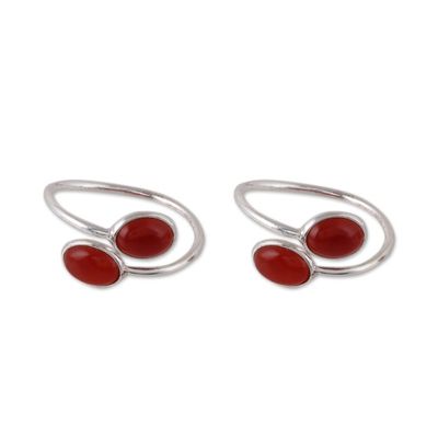 Alternate image for Oval Carnelian Toe Rings from india Dainty Ovals