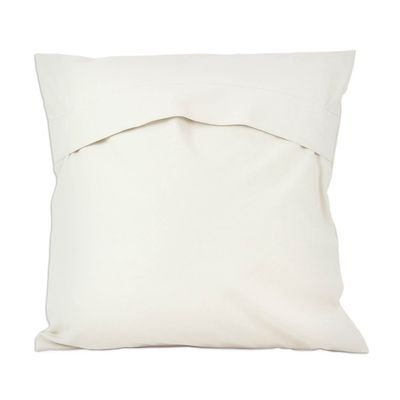 Alternate image for Cotton Chainstitch Embroidery Floral Cushion Covers Pair Blue Cockatoo Garden