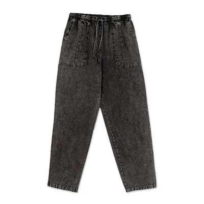 Alternate image for Mens 100 Cotton Pants Woven and Dyed in Black from Peru Washed Black