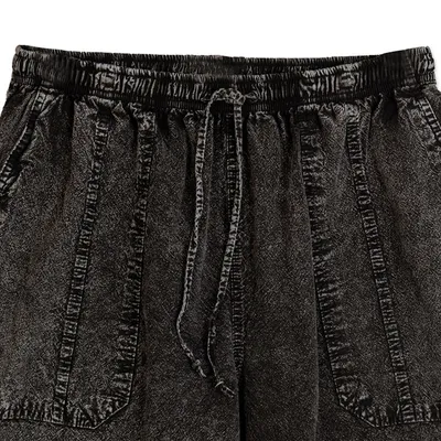 Alternate image for Mens 100 Cotton Pants Woven and Dyed in Black from Peru Washed Black