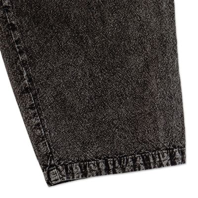 Alternate image for Mens 100 Cotton Pants Woven and Dyed in Black from Peru Washed Black