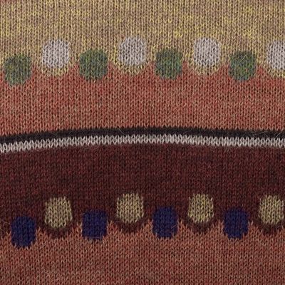 Alternate image for Mens Striped 100 Alpaca Pullover Sweater from Peru Autumnal Andes