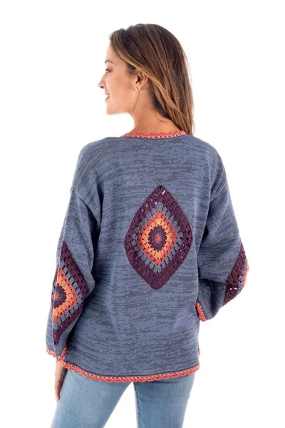 Alternate image for Hand-Crocheted Open Cardigan Andes Sunrise
