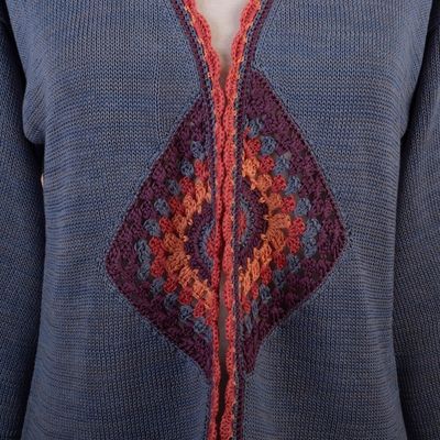 Alternate image for Hand-Crocheted Open Cardigan Andes Sunrise