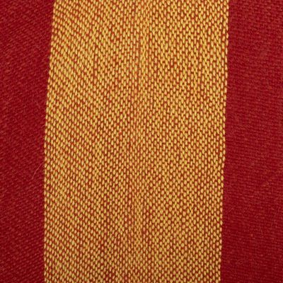 Alternate image for Red Yellow Striped Ruana Woven from 100 Baby Alpaca Red Yellow