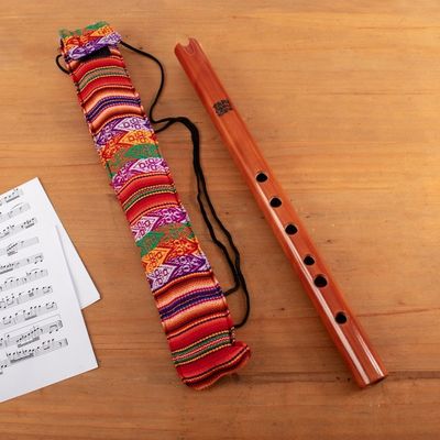 Alternate image for Hand Crafted Wood Quena Flute Andean Song