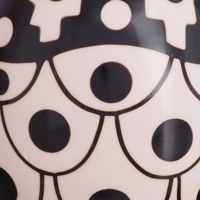 Alternate image for Black and Ivory Chulucanas Ceramic Decorative Vase from Peru Desert Stair
