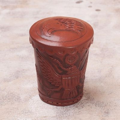 Alternate image for Leather dice cup and dice set American Patriot